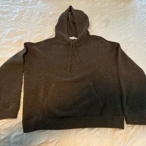 NakedCashmere Chocolate Brown Hoodie Sweater EUC